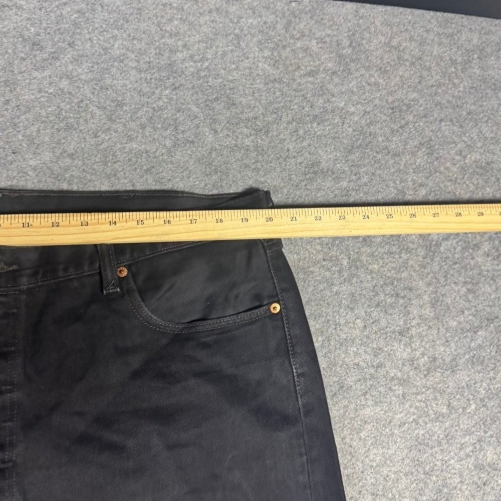 Levis 501 Original Fit Jeans Mens 40x28 Black Straight Leg Button Fly Denim - Picture 8 of 11